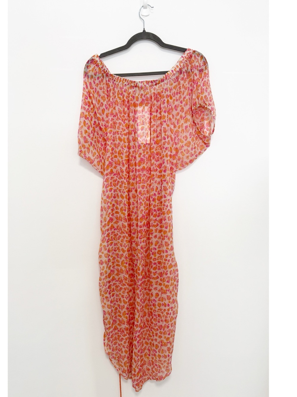Ramy Brook Women's Zuri Printed Dress Swim Cover-Up Electric Orange - Picture 5 of 8